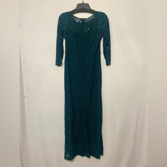 Lauren Ralph Lauren emerald green full lace mother of the bride dress - Picture 3 of 10